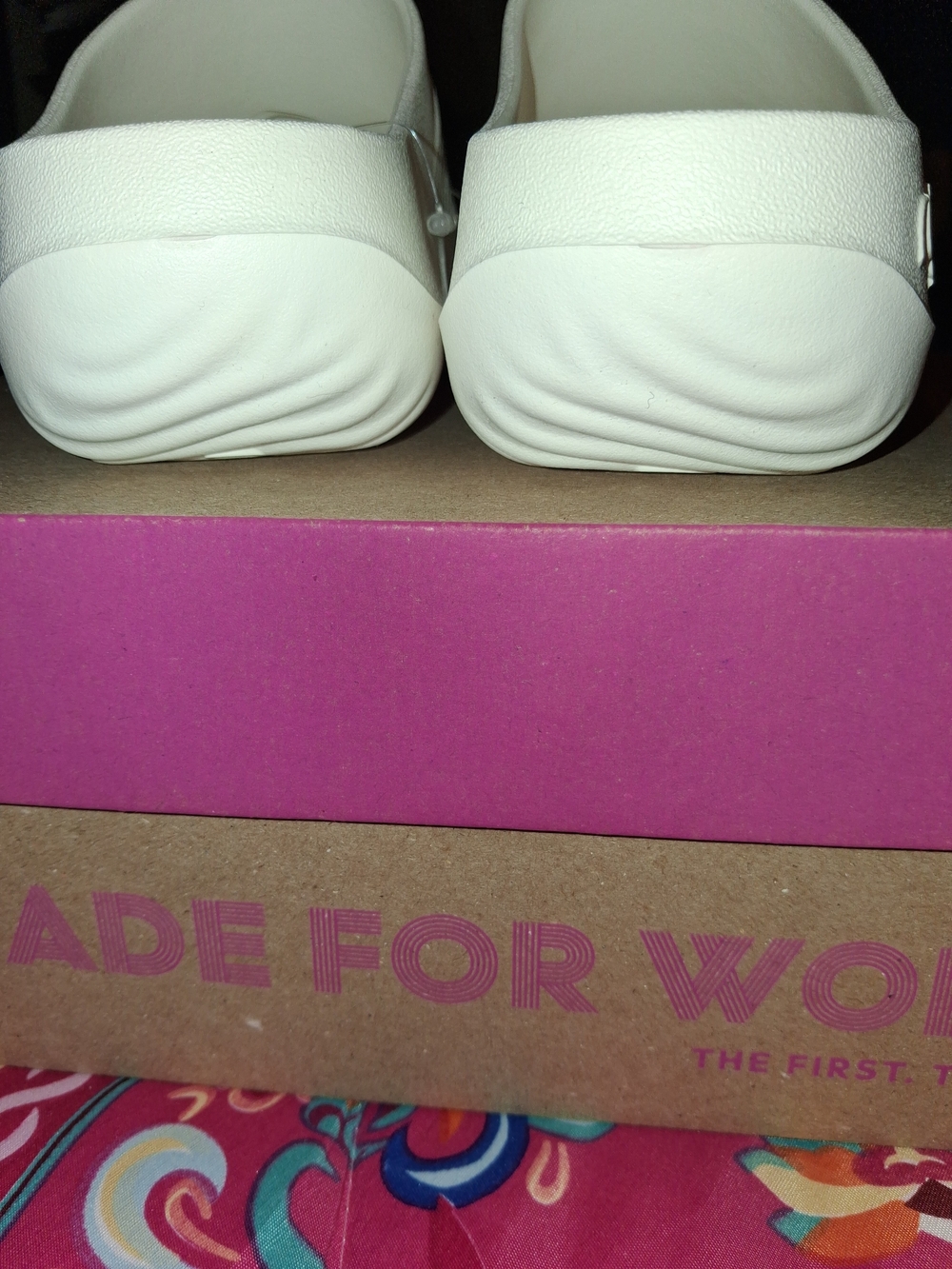 Ryka White Slip-On Ribbed Clogs - Picture 5 of 7